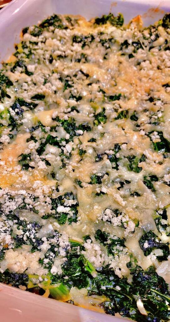 Creamed Kale with Panko Topping