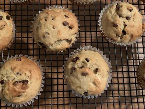 Most Requested Banana Chocolate Chip Muffins
