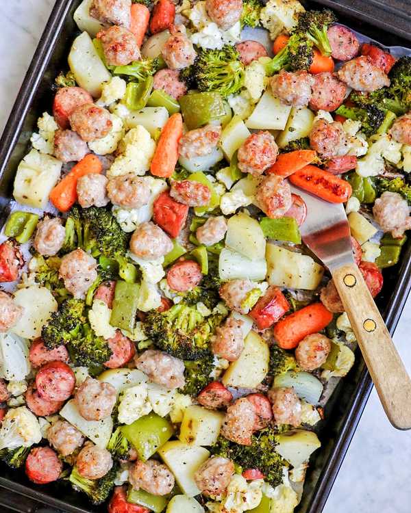 Sheet Pan Dinner with Sausage and Roasted Vegetables